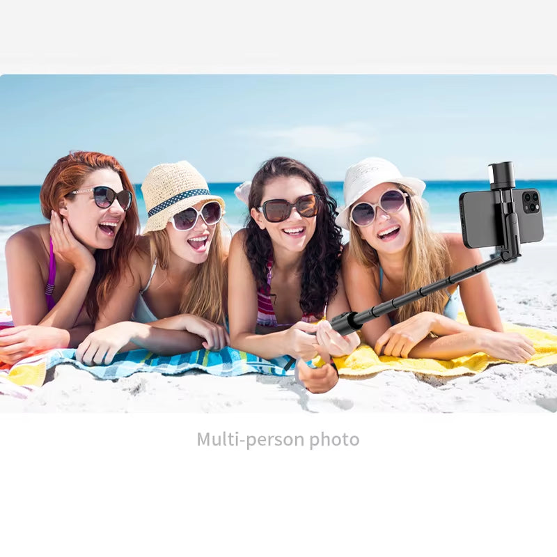 NEW Portable Wireless Bluetooth Phone Telescopic Selfie Stick Tripod with Fill Light for Huawei Iphone 13 Android Xiaomi